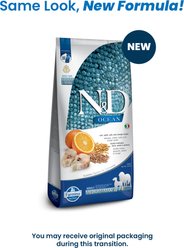 Farmina N&D Ocean Codfish & Orange Ancestral Grain Medium & Maxi Adult Dry Dog Food, 26.5-lb bag slide 2 of 9