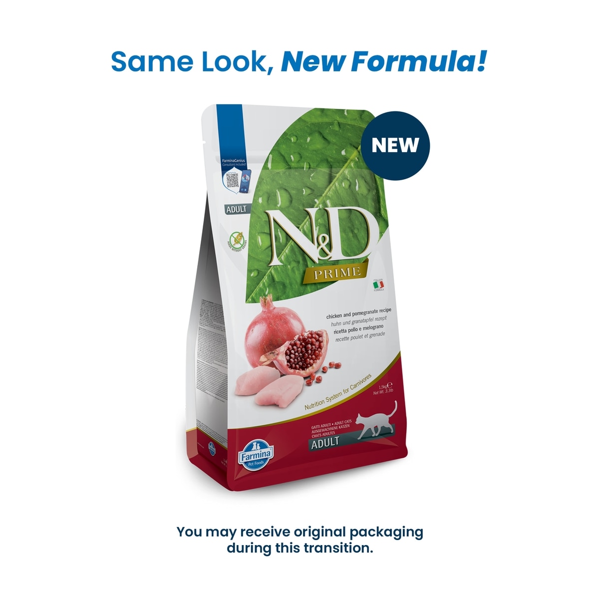 FARMINA N&D Prime Chicken & Pomegranate Grain-Free Dry Cat Food