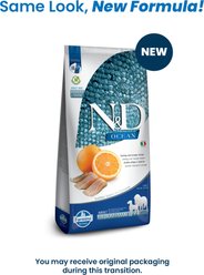 Farmina N&D Ocean Herring & Orange Medium & Maxi Adult Grain-Free Dry Dog Food, 26.5-lb bag slide 2 of 9