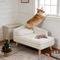 Show in main carousel: Wisfor Elevated Waterproof L-Shaped Nordic Stool Cat Sofa Bed, White, Large slide 4 of 11