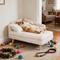 Show in main carousel: Wisfor Elevated Waterproof L-Shaped Nordic Stool Cat Sofa Bed, White, Large slide 5 of 11