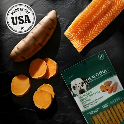 Show full view: Healthfuls Salmon & Sweet Potato Grain-Free Soft & Chewy Dog Treats, 5-oz bag slide 5 of 8
