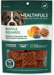 Healthfuls Pumpkin & Blueberry Waffle Squares Soft & Chewy Dog Treats, 6-oz bag