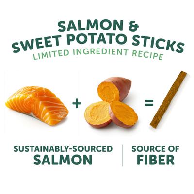 Show full view: Healthfuls Salmon & Sweet Potato Grain-Free Soft & Chewy Dog Treats, 5-oz bag slide 6 of 8