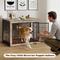 Show in main carousel: WARCAT Wooden Indoor Thick Cushion Double Door Furniture Style Dog Crate, Lightgray, Large slide 7 of 7