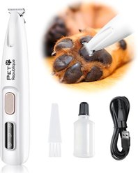 Pet Republique Electrical Paw & Facial Fur Pet Trimmer with Wide Blade & Light, White