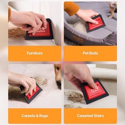 Pet Republique Pet Fur Removing Tool for Carpets & Upholstery, Black/Red slide 2 of 6