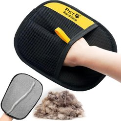 Pet Republique Electrostatic Fur Removal Glove for Pets & Furnitures, Black/Yellow