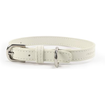 Pistachio Brands Pistachio Brands Vegan Faux Leather Dog Collar, Bone, X-Small