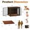 Show in main carousel: WARCAT Wooden Indoor Thick Cushion Double Door Furniture Style Dog Crate, Dark Brown, Medium slide 6 of 8