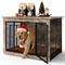 Show in main carousel: WARCAT Wooden Indoor Thick Cushion Double Door Furniture Style Dog Crate, Lightgray, Large slide 1 of 7