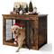 Show in main carousel: WARCAT Wooden Indoor Thick Cushion Double Door Furniture Style Dog Crate, Brown, Medium slide 1 of 8