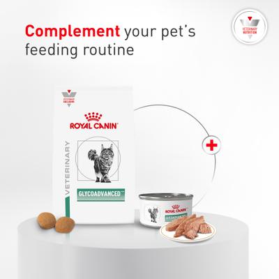 Show full view: Royal Canin Veterinary Diet Glycoadvanced Adult Loaf in Sauce Wet Cat Food, 5.1-oz can, pack of 6 slide 9 of 10
