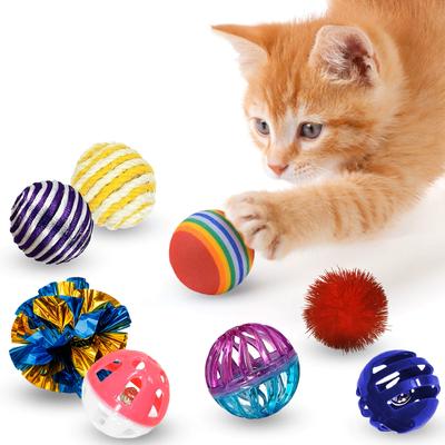 Show full view: SunGrow Indoor Interactive Play Line Bouncy Style Cat Ball Toy, Color Varies, 30 count slide 2 of 8