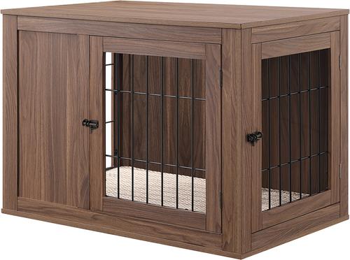 Show full view: Unipaws Furniture Style Dog Crate, Walnut, 36-in wide slide 8 of 9