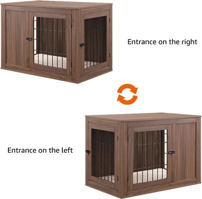 Show full view: Unipaws Furniture Style Dog Crate, Walnut, 36-in wide slide 6 of 9