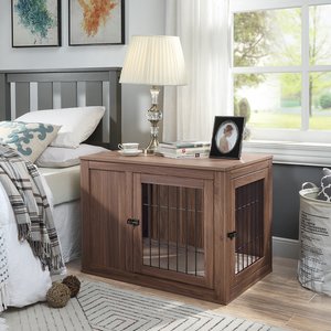 Unipaws Furniture Style Dog Crate, Walnut, 36-in wide