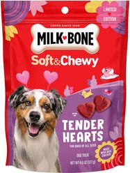 Milk-Bone Tender Hearts Soft & Chewy Dog Treats, 4.5-oz bag