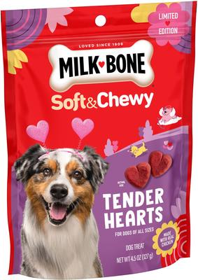 Show full view: Milk-Bone Tender Hearts Soft & Chewy Dog Treats, 4.5-oz bag slide 4 of 12