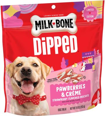 Show full view: Milk-Bone Pawberries & Creme Strawberry Flavored Dog Biscuits, 10-oz bag slide 4 of 12