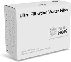 Penthouse Paws Smart Wireless Dog & Cat Water Fountain Filter Replacement, Black, 118-oz
