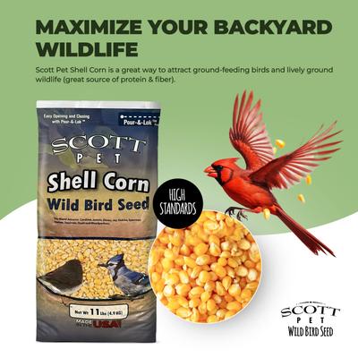 Show full view: SCOTT PET Shell Corn Seed Jay Wild Bird Food, 11-lb bag slide 2 of 8