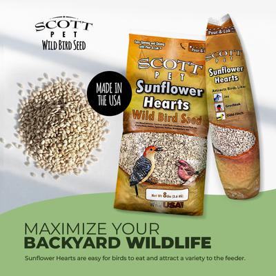 Show full view: SCOTT PET Sunflower Hearts Seed Cardinal Wild Bird Food, 8-lb bag slide 3 of 8
