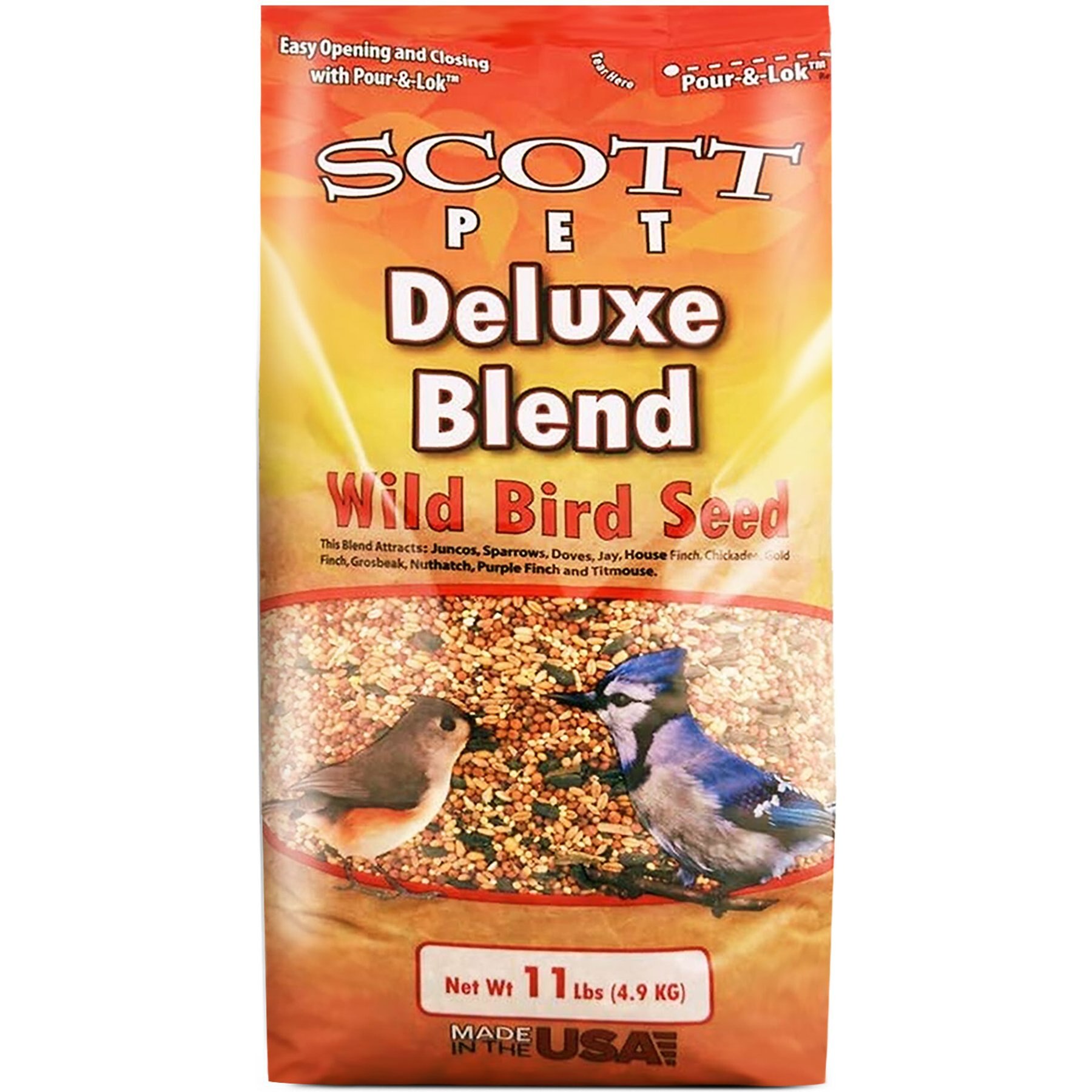 SCOTT PET Deluxe Blend Seed Jay Wild Bird Food, 11-lb bag