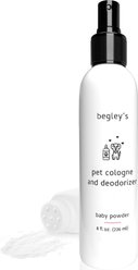 Begley's Pet Cologne & Deodorizer, Baby Powder, 8-oz, 1 count