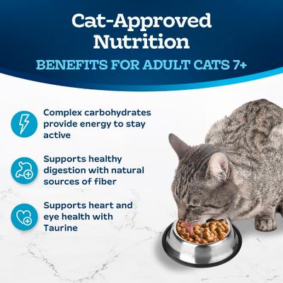 Show full view: Blue Buffalo Tastefuls Irresistible Gravy Experience Senior Chicken & Brown Rice Recipe Dry Cat Food, 3-lb bag slide 8 of 10