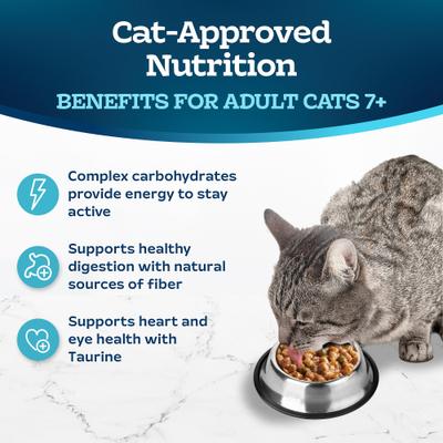 Show full view: Blue Buffalo Tastefuls Irresistible Gravy Experience Senior Chicken & Brown Rice Recipe Dry Cat Food, 5-lb bag slide 8 of 10