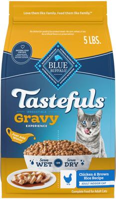 Blue Buffalo Tastefuls Irresistible Gravy Experience Adult Indoor Chicken & Brown Rice Recipe Dry Cat Food