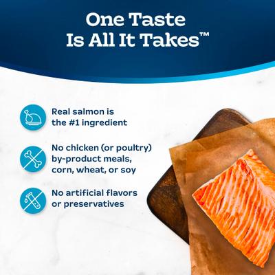 Show full view: Blue Buffalo Tastefuls Irresistible Gravy Experience Salmon & Brown Rice Recipe Dry Cat Food, 5-lb bag slide 6 of 10