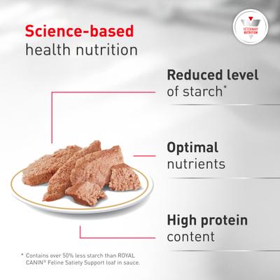 Show full view: Royal Canin Veterinary Diet Glycoadvanced Adult Loaf in Sauce Wet Cat Food, 5.1-oz can, pack of 6 slide 3 of 10