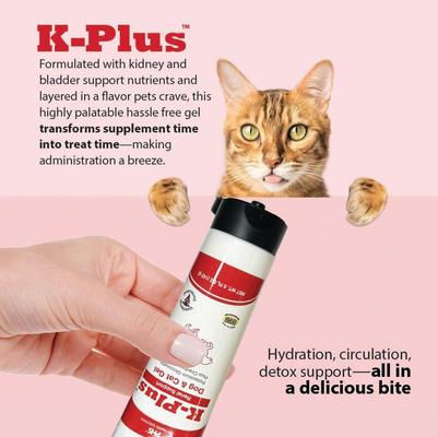 Show full view: K-Plus Potassium Gluconate Renal Gel Dog Urinary Supplement, 5-oz tube slide 8 of 11