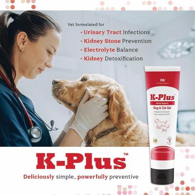 Show full view: K-Plus Potassium Gluconate Renal Gel Dog Urinary Supplement, 5-oz tube slide 6 of 11