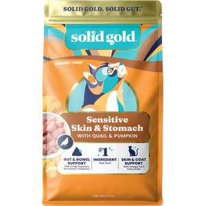 Solid Gold Sensitive Stomach Quail & Pumpkin Grain-Free Dry Cat Food, 6-lb bag