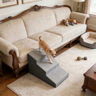 Show full view: Wisfor High-Density Sponge Foam Dog Steps, 3 Steps, Grey slide 3 of 9