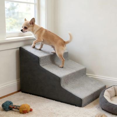 Show full view: Wisfor High-Density Sponge Foam Dog Steps, 3 Steps, Grey slide 2 of 9