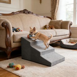 Wisfor High-Density Sponge Foam Dog Steps, 3 Steps, Grey