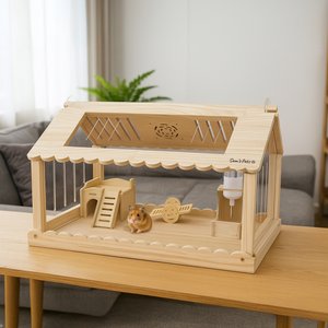 Sam's Pets Biscuit Hamster Cage, Natural Oak