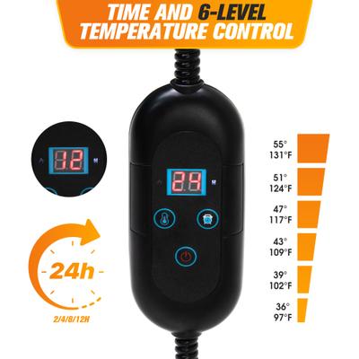 Show full view: Coziwow Adjustable Temperature & Waterproof Electric Dog & Cat Heating Pad with Timer, Chew Resistant Cord & Soft Washable Cover, Grey, Large: 16 x 20-in slide 3 of 7