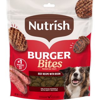 Nutrish Burger Bites, Beef Burger with Bison Grain-Free Dog Treats, 12-oz bag (Rachael Ray) slide 1 of 9