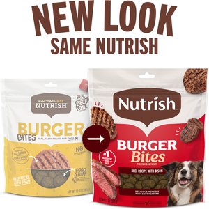 Nutrish Burger Bites, Beef Burger with Bison Grain-Free Dog Treats, 12-oz bag (Rachael Ray)