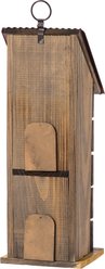 Glitzhome 2-Tiered Solid Wood & Metal Daisy Decorative Outdoor Garden Bird House slide 2 of 9