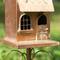 Show in main carousel: Glitzhome 52-in Farmhouse Faux Copper 2-Tiered Distressed Metal Decorative Garden Bird House with Stake slide 6 of 9