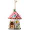 Show in main carousel: Glitzhome Resin Outdoor Garden Bird House, Pink slide 1 of 9