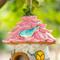 Show in main carousel: Glitzhome Resin Outdoor Garden Bird House, Pink slide 5 of 9