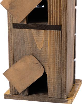 Show full view: Glitzhome 2-Tiered Solid Wood & Metal Daisy Decorative Outdoor Garden Bird House slide 9 of 9