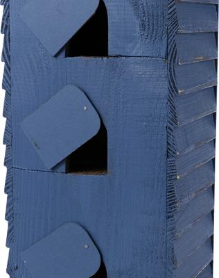Show full view: Glitzhome Oversized 3-Tiered Solid Wood Villa Decorative Outdoor Garden Bird House, Blue slide 9 of 9